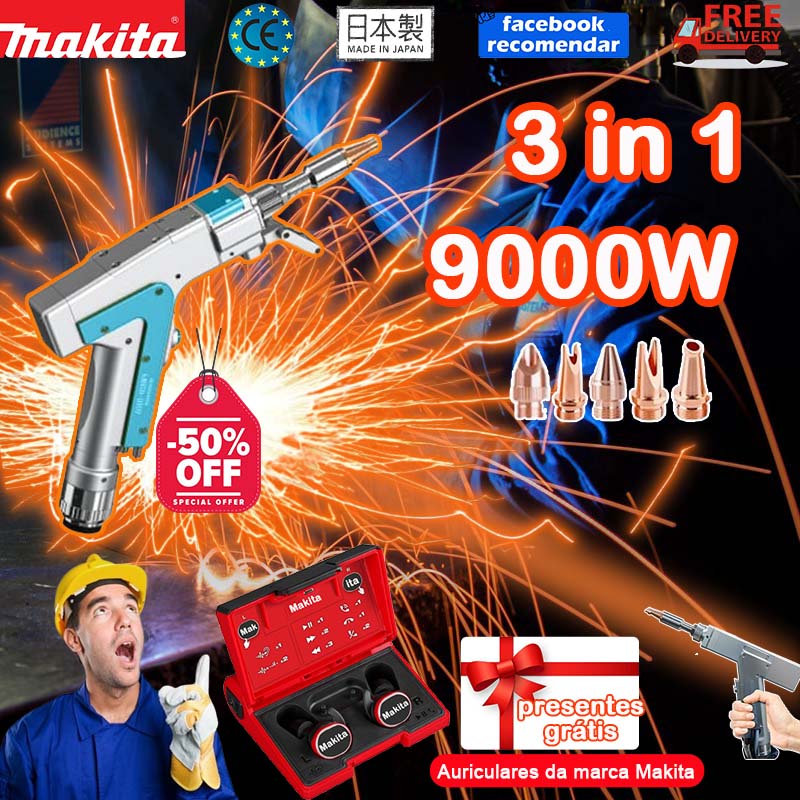 9800W 【3 em 1】: soldadura + limpeza + corte (velocidade 18m/min, espessura 0-25mm)